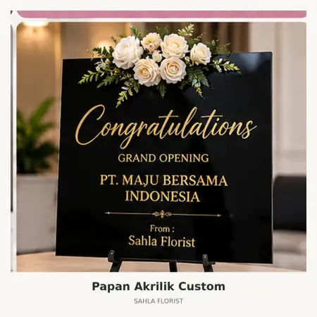 Papan Bunga Akrilik Poso